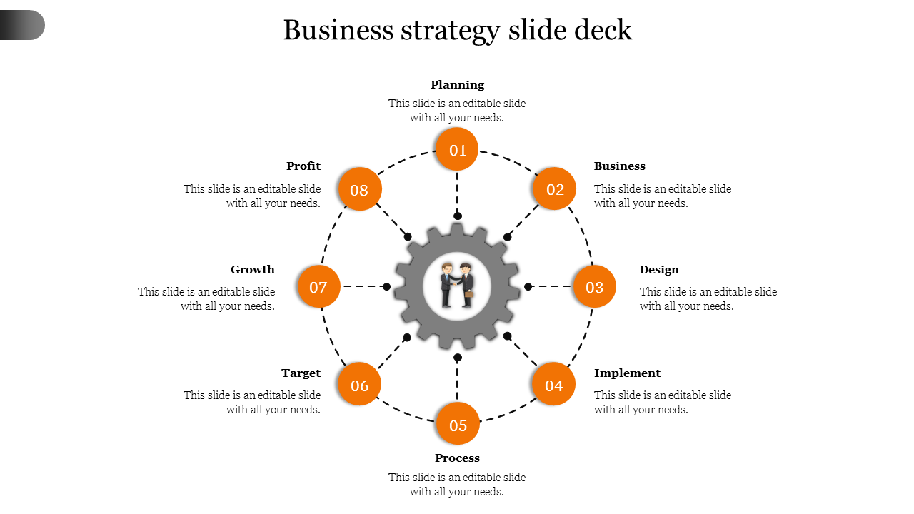 business strategy slide deck-Orange
